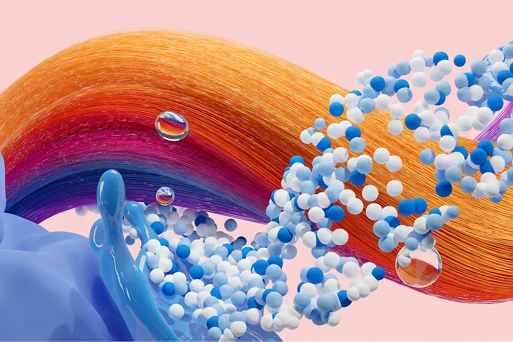 Imagem abstrata representando a Henkel Consumer Brands, que representa Hair & Laundry & Home Care. 
